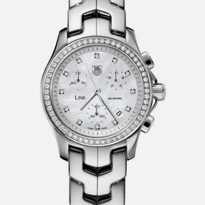 TAG HEUER WOMENS LINK CJF1314.YY0731 CHRONOGRAPH PEARL DIAMOND WATCH